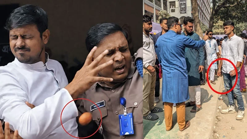 নাসীরুদ্দীন পাটওয়ারীর ওপর ডিম নিক্ষেপ, অভিযোগ বিএনপির বিরুদ্ধে